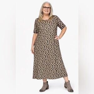 Leopard Print Maxi Dress New Without Tag.
